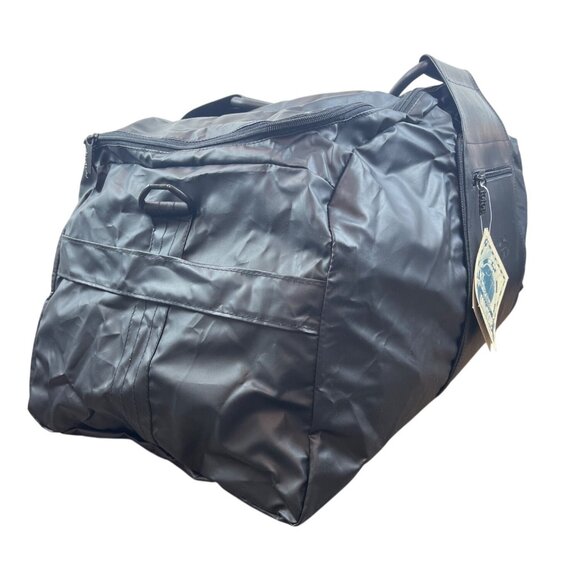 Totes On The Move Foldable Black Waterproof Shoulder Strap Duffel Bag Sz L - New - Picture 3 of 15